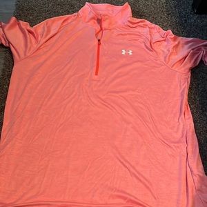 Men’s pink under armor quarter zip XXL
